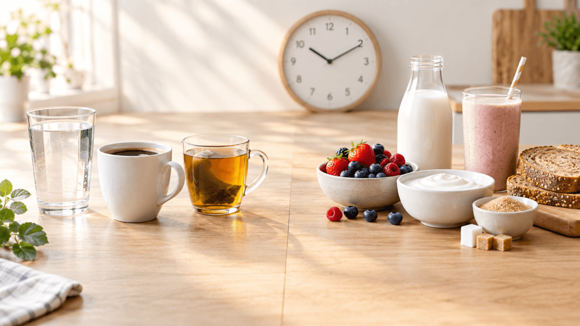 Foods and drinks that break a fast compared with fasting-friendly beverages